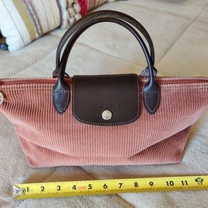 Longchamp pliage corduroy purse